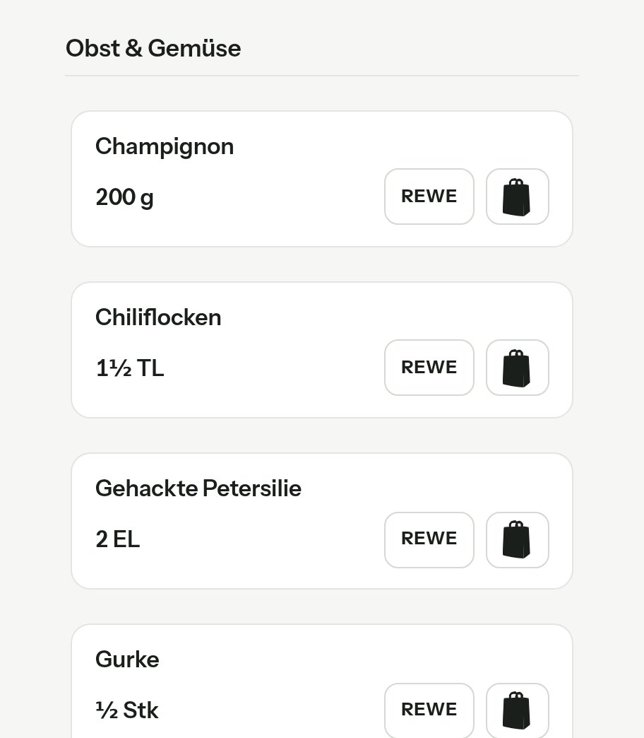 MealMind App-Oberfläche